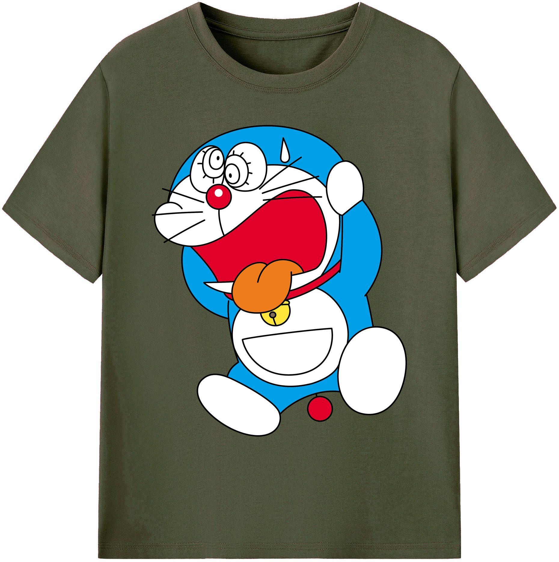 （画像用） ドラえもん Doraemon 綿100％ メンズ半袖Tシャツ｜肌触りやわらか＆通気性